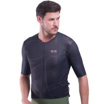 Camisa de Ciclismo Márcio May Highline Routes Preta Manga Curta Slim Unissex