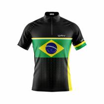 Camisa de Ciclismo Masculina Brasil Points 2 Manga Curta (Way) - Equipe