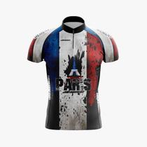 Camisa de Ciclismo Masculina com Porteção UV SPRINT Paris/France Eiffel - Sprint Cycling