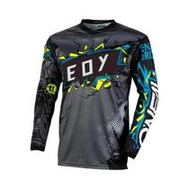 Camisa de Ciclismo Masculina de Manga Longa para Motocross, Downhill e MTB
