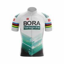 Camisa de Ciclismo Masculina Equipe Bora Verde e Branca (Way Premium)