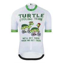 Camisa de Ciclismo Masculina Manga Curta - Estampa de Tartaruga Cartoon