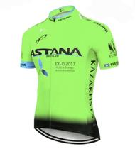 Camisa De Ciclismo Moutain Bike Roupa Para Ciclistas Manga Curta Com Proteção Uv Astana Refactor
