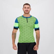 Camisa de Ciclismo Poker Nimble Verde e Azul
