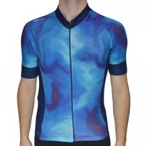 Camisa de Ciclista Masculina Trap - Azul+Marinho
