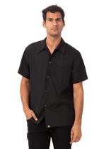 Camisa de Cocinero Utility Negra Chef Works para Hombres y Mujeres Talla Grande