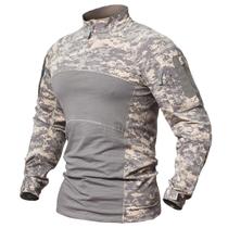 Camisa de combate tática CARWORNIC masculina de algodão camuflado Camisa de combate tática CARWORNIC masculina de algodão camuflado