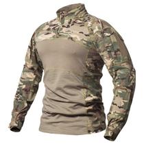 Camisa de combate tática CARWORNIC masculina de algodão camuflado Camisa de combate tática CARWORNIC masculina de algodão camuflado