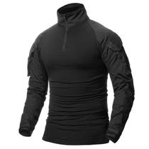 Camisa de combate tática CARWORNIC masculina de manga comprida com zíper 1/4 Camisa de combate tática CARWORNIC masculina de manga comprida com zíper 1/4