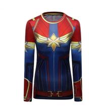 camiseta feminina capita marvel