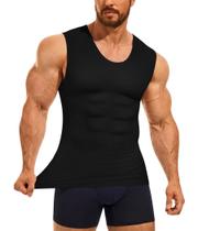 Camisa de compressão Eready masculina sem mangas, camiseta regata de ginástica preta