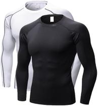Camisa de compressão Queerier Athletic de manga comprida para homens