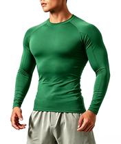 Camisa de compressão Queerier Athletic Workout masculina de manga comprida Camisa de compressão Queerier Athletic Workout masculina de manga comprida