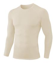 Camisa de compressão Queerier Athletic Workout masculina de manga comprida