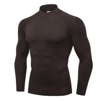 Camisa de compressão Queerier de manga comprida para homens