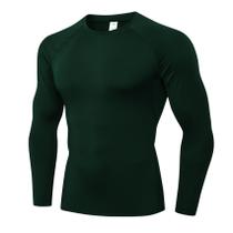 Camisa de compressão Queerier masculina atlética de manga comprida