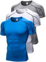 Camisa de compressão Queerier para homens Workout Running Gym Camisa de compressão Queerier para homens Workout Running Gym
