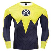 Camisa de Compressão Sinestro Manga Longa Rashguard Elastano