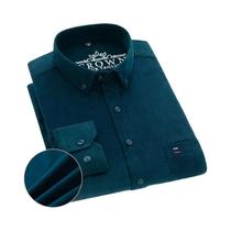 Camisa De Corduroy Masculina 7XL 6XL De Manga Longa 100% Algodão Casual Ajuste Regular Confortável