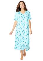 Camisa de Dormir Dreams & Co. 1X/2X 117 cm Algodão com Estampa de Gato