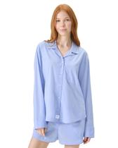 Camisa de dormir florence by mills de manga comprida feminina Chambray
