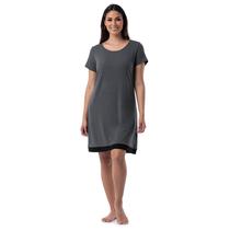 Camisa de dormir Fruit of the Loom, feminina super respirável, cinza