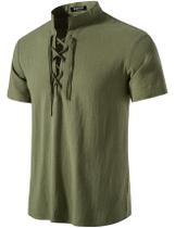 Camisa de fantasia JEMITOP Retro Renaissance Pirate Viking M