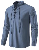 Camisa de fantasia JEMITOP Vintage Renaissance Pirate Viking L Camisa de fantasia JEMITOP Vintage Renaissance Pirate Viking L