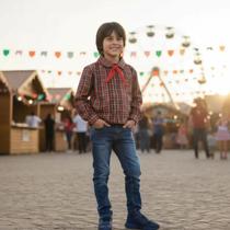 Camisa De Festa Junina Infantil Vermelha E Azul C/ Lenço Fantasia De São João Arraiá Camisa De Festa Junina Infantil Vermelha E Azul C/ Lenço Fantasia De São João Arraiá