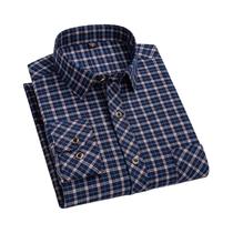 Camisa De Flanela De Algodão Masculina De Manga Longa, Estampa Xadrez, Corte Regular, Confortável E Camisa De Flanela De Algodão Masculina De Manga Longa, Estampa Xadrez, Corte Regular, Confortável E