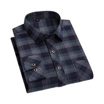 Camisa De Flanela Masculina De Manga Longa 2024, Algodão Macio, Ajuste Regular, Casual, Xadrez,