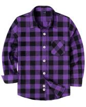 Camisa de flanela siliteelon Little Boys, manga comprida, xadrez