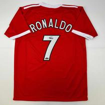 Camisa de futebol autografada por fax Cristiano Ronaldo Man Utd - HOFSM.COM Hall of Fame Sports Memorabilia