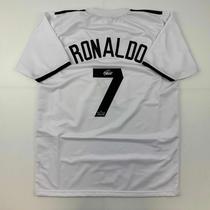 Camisa de futebol autografada por fax Cristiano Ronaldo Real Madrid - HOFSM.COM Hall of Fame Sports Memorabilia