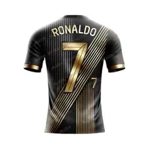 Camisa De Futebol Edição Especial Para Adultos E Crianças Ronaldos 7 Oversize Manga Curta Uniforme