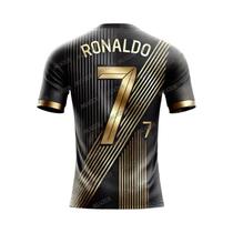 Camisa De Futebol Edição Especial Para Adultos E Crianças Ronaldos 7 Oversize Manga Curta Uniforme