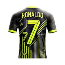 Camisa De Futebol Edição Especial Para Adultos E Crianças Ronaldos 7 Oversize Manga Curta Uniforme