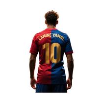 Camisa De Futebol Familiar Combinando Com Listras Vermelhas E Azuis E Estampa Dourada AI ChatGPT Camisa De Futebol Familiar Combinando Com Listras Vermelhas E Azuis E Estampa Dourada AI ChatGPT