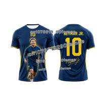 Camisa De Futebol Masculina Respirável Neymar Com Estampa 3D Para Torcedores, Camiseta Esportiva De