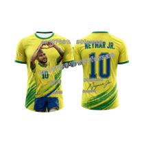 Camisa De Futebol Masculina Respirável Neymar Com Estampa 3D Para Torcedores, Camiseta Esportiva De