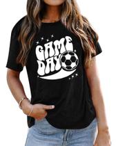 Camisa de futebol MNLYBABY Soccer Heart para mulheres de manga curta Camisa de futebol MNLYBABY Soccer Heart para mulheres de manga curta