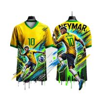 Camisa De Futebol Neymar Brasil Design Graffiti De Rua Kit Especial Inteligente Chat GPT