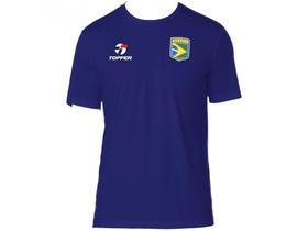 Camisa de Futebol Topper Brasil Combate II - Masculina Manga Curta Azul