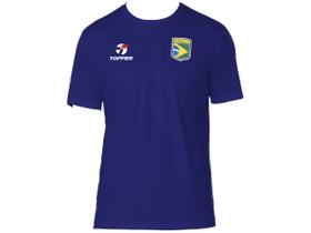 Camisa de Futebol Topper Brasil Combate II - Masculina Manga Curta Azul