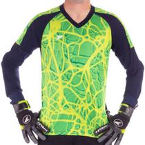 Camisa de Goleiro Manga Longa Poker Masculina - Marinho e Verde Camisa de Goleiro Manga Longa Poker Masculina - Marinho e Verde