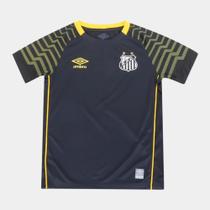 Camisa de Goleiro Santos 21/22 Umbro Juvenil - Preto+Amarelo