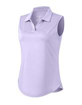 Camisa de golfe G Gradual sem mangas para mulheres UPF 50+ roxa clara