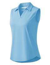 Camisa de golfe MAGCOMSEN Polo sem mangas Quick Dry UV 50+ para mulheres Camisa de golfe MAGCOMSEN Polo sem mangas Quick Dry UV 50+ para mulheres