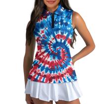 Camisa de golfe POLERO Patriotic 4 de julho para mulheres de 250 anos
