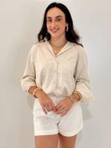 Camisa de Linho Natural - B1107 - Conforto e Estilo